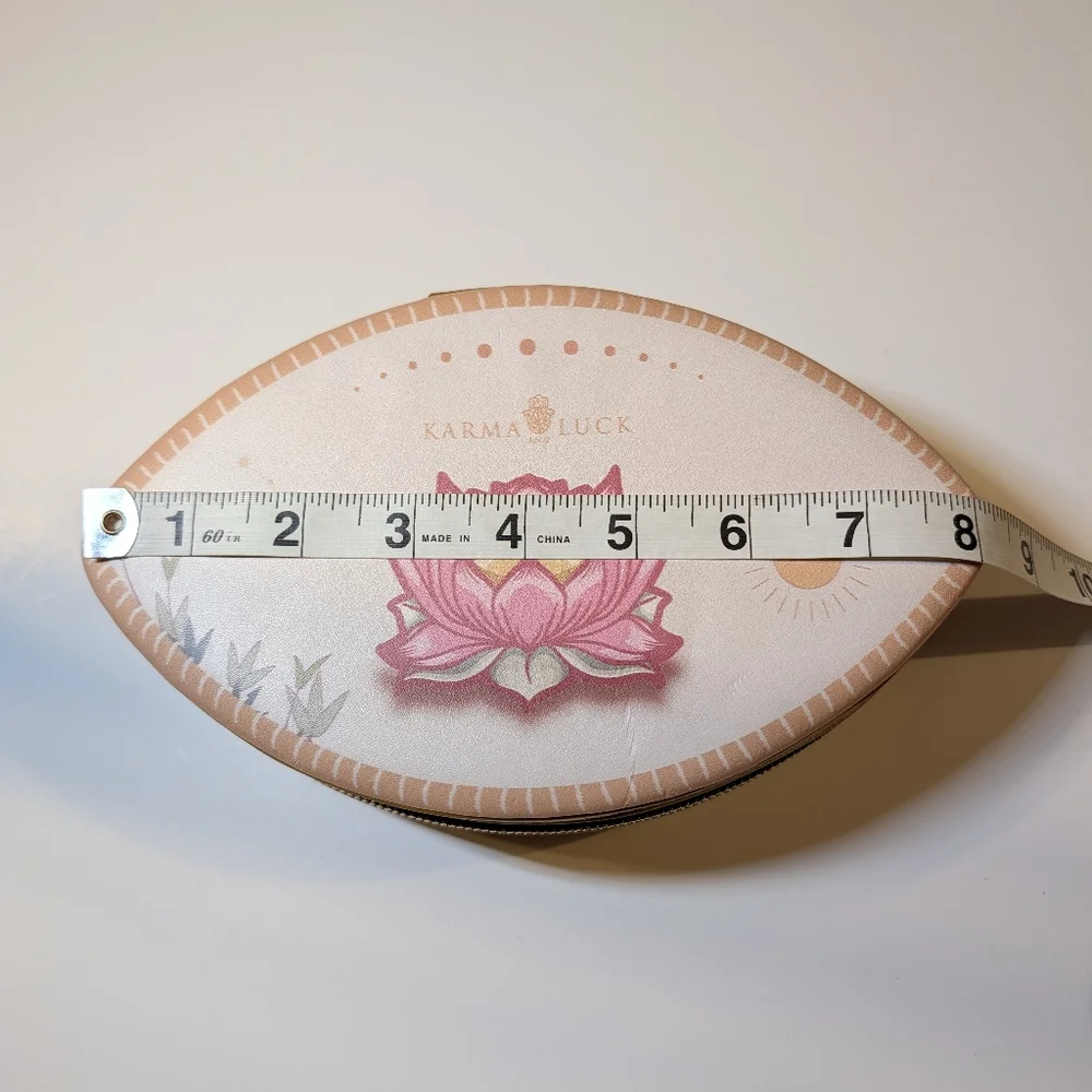 Karma And Luck Pink Lotus Travel Jewelry Case